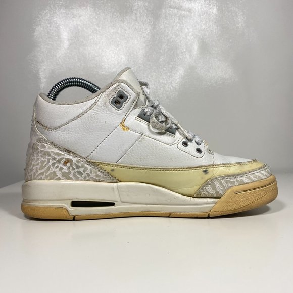 Jordan Youth Shoes Retro 3 Pure Money GS 834014 103 White Sz 5Y - Picture 6 of 15